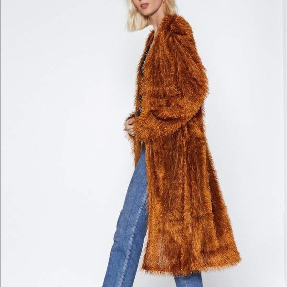 Nasty Gal The Way You Make Me Feel Shaggy Cardigan size 2